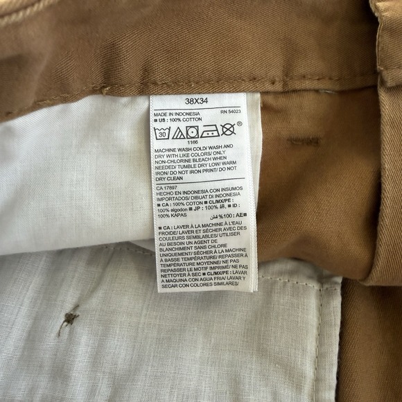 NWT Old Navy Ultimate Slim Pants Brown Cotton Chino Minimalist Men's 38x34 - Picture 8 of 11